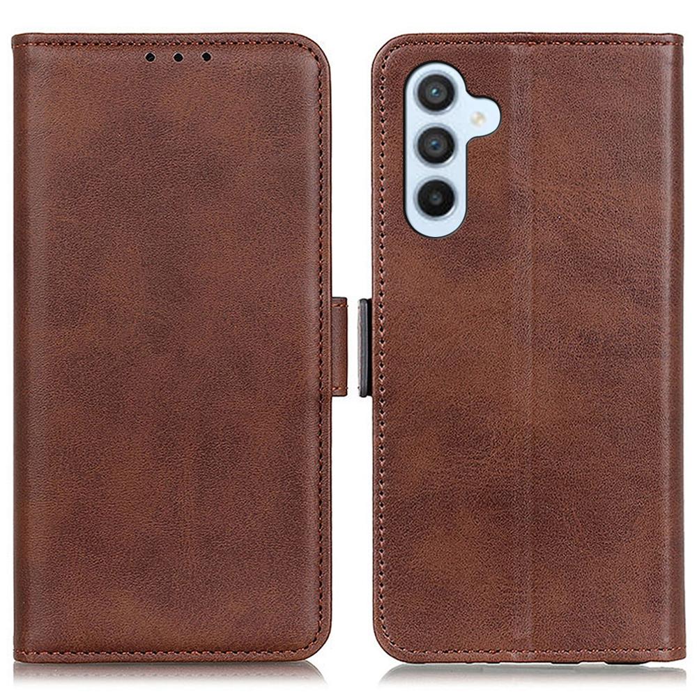 

PU Leather Phone Case for Samsung Galaxy A55 5G Wallet Phone Stand Cover Brown