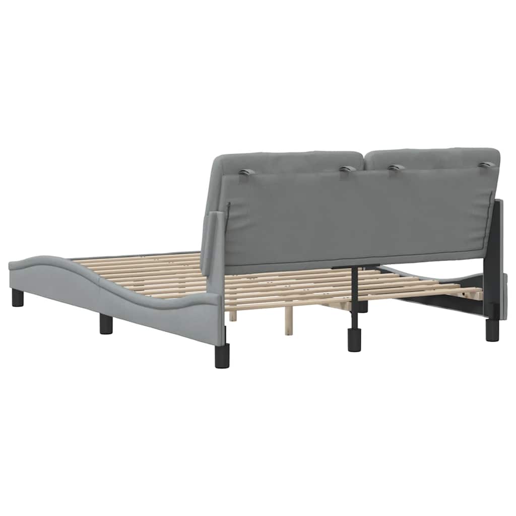 Bed Frame without Mattress Light Grey 120x200 cm Fabric