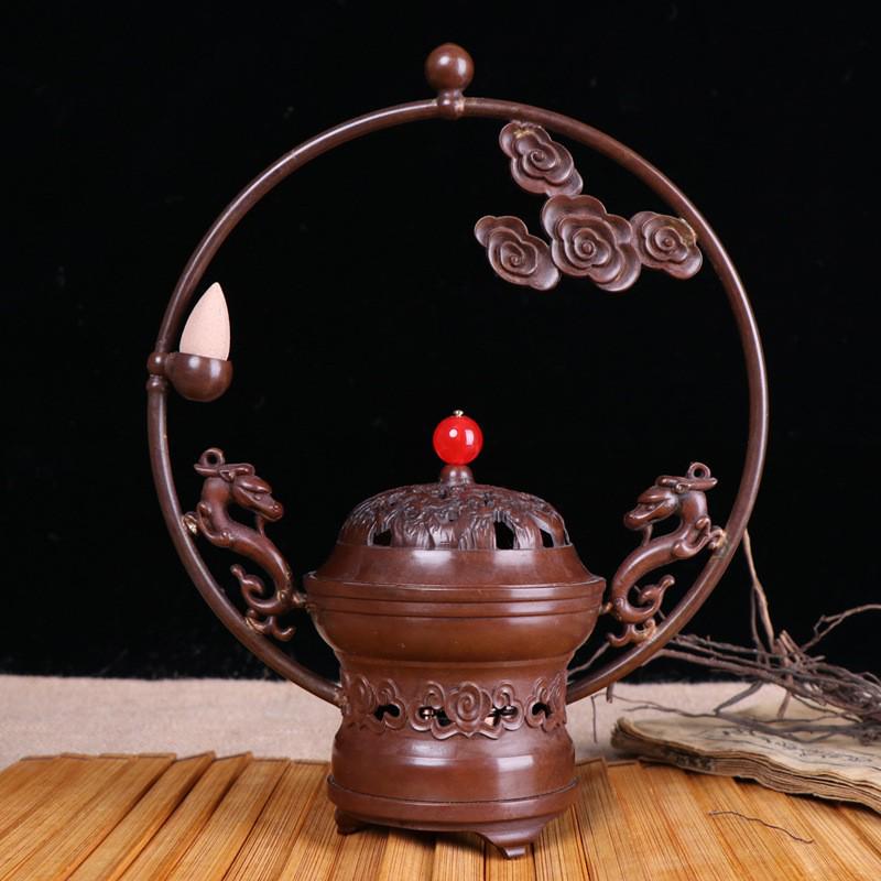 Bluetooth Copper Pixiu Incense Burner Ornament - Backflow Pendant for Home Decor