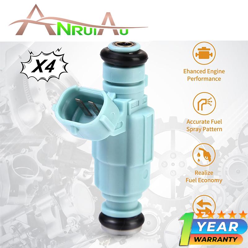 NEW Set of 4 Fuel Injectors 35310-23800 Compatible with Hyundai Elantra 2007-2012 Kia Soul 2010-2011 Spectra 2007-2009 2.0L