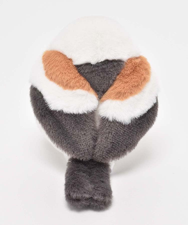 Bleu Bleuet Soothing Plush Chubby Snow Fairy Bird Long-tailed Tit, Fluffy, Palm-Sized Toy, Mascot,