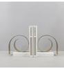 Golden Spiral Twist Ornaments Creative Bookend Marble Base Desk Decoration Library Bookshelves Bookend Room Aesthetic Decor