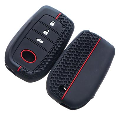 Silikonowe Etui Pokrowiec Łańcuszek na Kluczyk Samochodowy Do Toyota Corolla Hatchback Cross Yaris Cross Prius Hilux Land Cruiser LC200 LC250 LC300