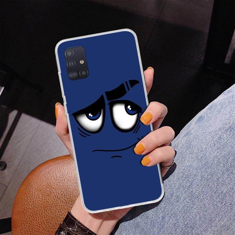 Funny Face Phone Case For Samsung Galaxy A52 A32 A22 A12 A51 A31 A50S A30S A20S A10S Note 20 Ultra 10 Plus S10 A72 A71 Galaxy A5