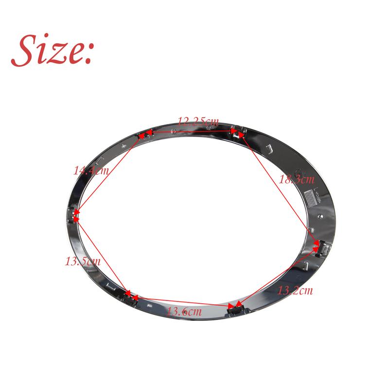 1 Pair Chrome Car Front Headlight Trim Bezel Ring Cover Decor Lamp Frame Kit For BMW Mini Cooper R55 R56 R57 R58 R59 2007-2015