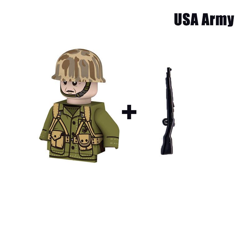 Kinderspielzeug WW2 Militär Armee Bausteine US UK Sowjet China Frankreich Soldaten Mini Actionfiguren Spielzeug für Kinder Weihnachtsgeschenke