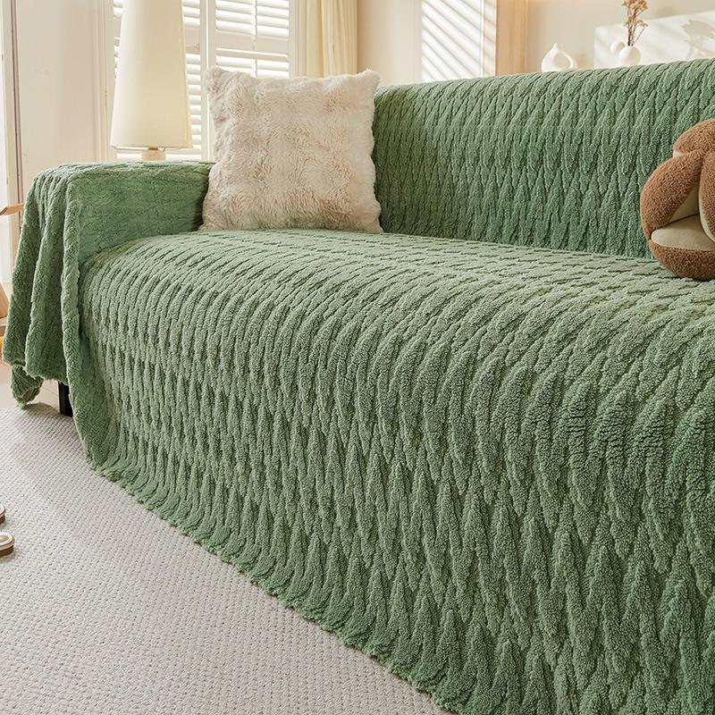 Fleece Sofa Towel Blanket for Live Room Couch Cover Armchair Warm Soft Sofa Cover Slipcover
