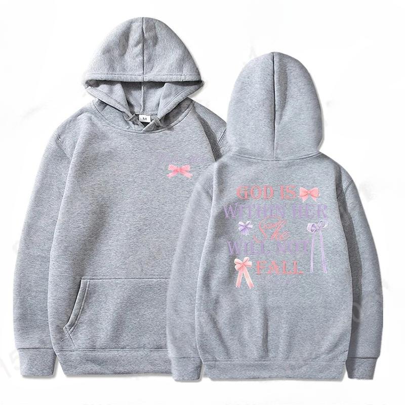 Women's Hoodies with Butterfly and Letter Print Winter Autumn Woman Long Sleeves Hoodies Casual Pulllovers