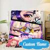 Custom Name Vibrant Anime KPop  Blanket bed sofa Blanket Flannel Blanket for Camping, Hiking, Picnic Essentials,gift for Fan family