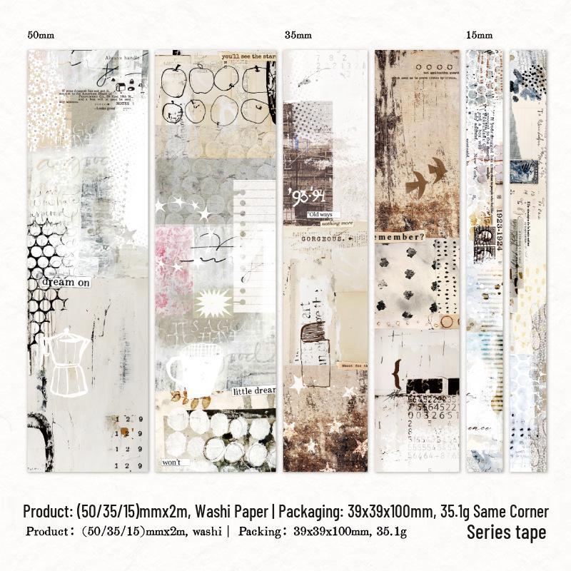 DIY Retro Washi Tape River Crossing Series: Mixed Pack for Journals, Collages & Sticky Notes