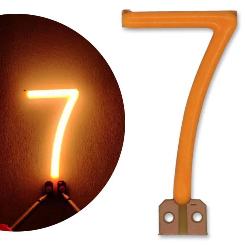 Number 0/1/2/3/4/5/6/7/8/9 Led Filament Dc 3V Cob Edison Yellow White Diy Candle Led Diodes Party Decoration Light Accessories