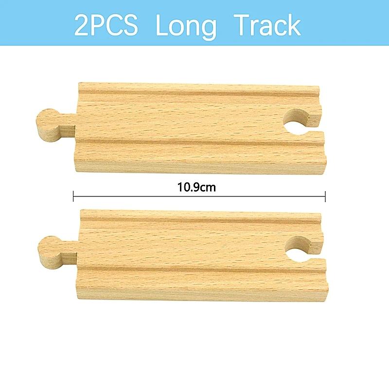 Educational Toy for Child New Kinds Wood Track Accessories Beech Wooden Train Track Railway Toys Fit Biro Wooden All Brand Track