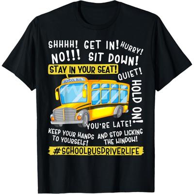 Funny School Bus Driver Life Last Day Of School Teacher Kids T-Shirt