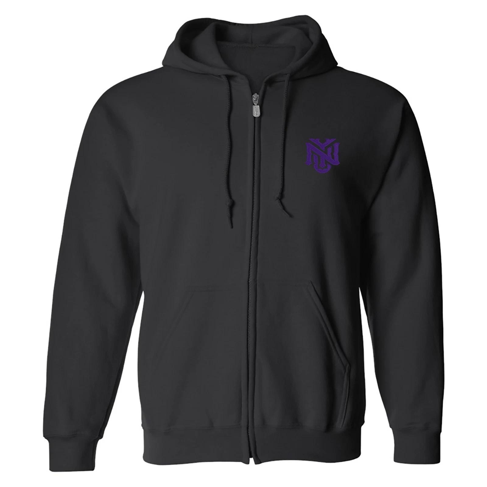 New York University Violets Primary Logo LC EMB QZip - Black S