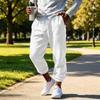 Men's Color Sweatpants with Elastic Waist and Cuffed Ankles for Casual Wear