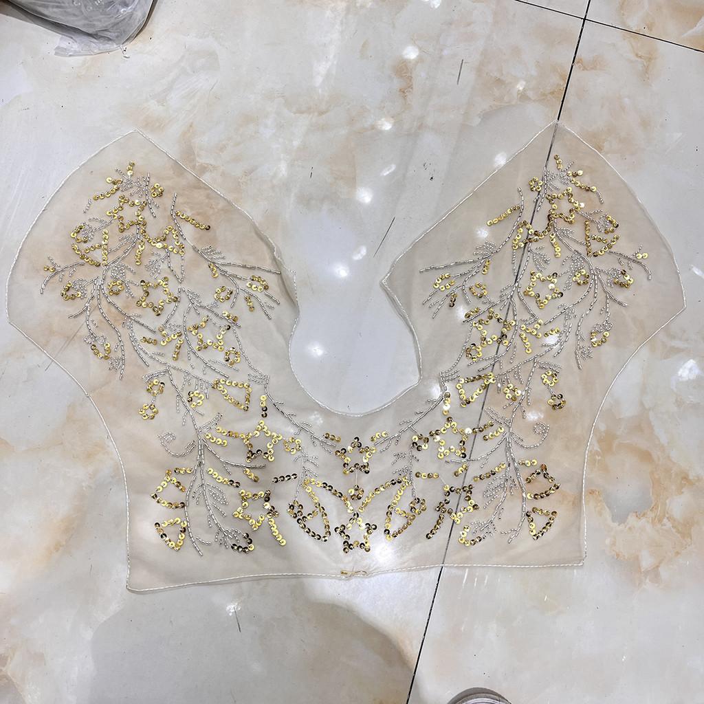 Girl Hollow Mesh Collar With Artificial Pearls And Rhinestone Decor Gift For