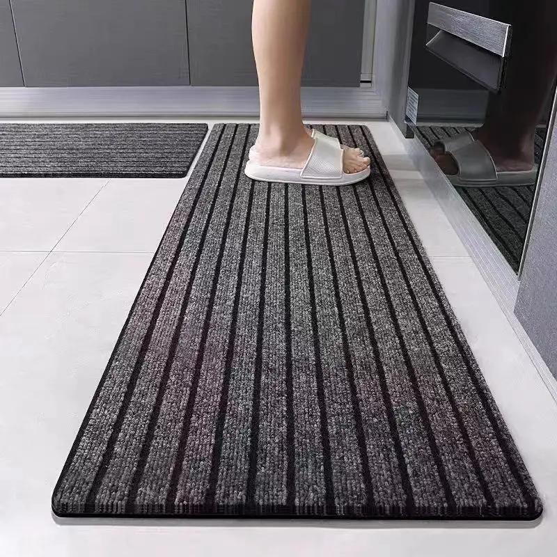 Antislip Keukenmat Vloerkleed Vrij Te Knippen DIY Olie Absorberend Keuken Deurmat Lange Hal Loper Tapijt Entree Makkelijk Schoon Te Maken Mat 40x60cm grijs