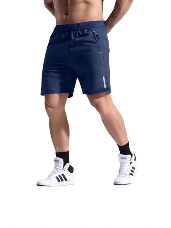 Pantaloni scurți sport reflectorizanți cu uscare rapidă pentru bărbați europeni - Stil de mătase glacială de vară