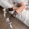 Spring and summer girl butterfly thin transparent tube socks glass silk mesh lace-up stacking socks jk white lace socks