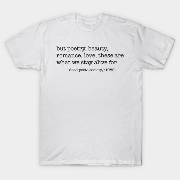 Well Tshirt Heren Zwart Print T-shirt Dead Poets Society No-Cut Transferpapier Print Katoenen T-shirt 2XL wit