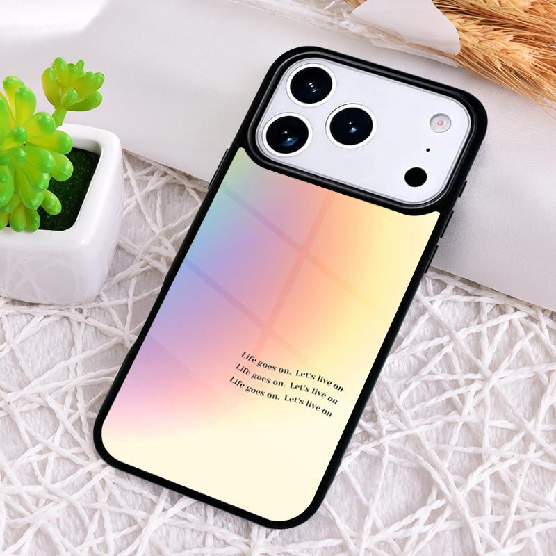 Minimalistisches Pastell GoodVibes Herz Neon Stoßfeste Handyhülle für iPhone 17 Air 16e 15 11 12 14 13 Pro Max Hülle Coque