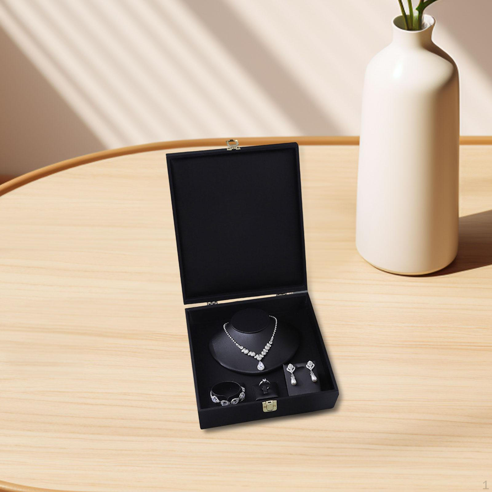 

Jewelry Organizer Storage Tray Display Prop for Necklace Rings Bracelet Earrings Jewellery Showcase чорний