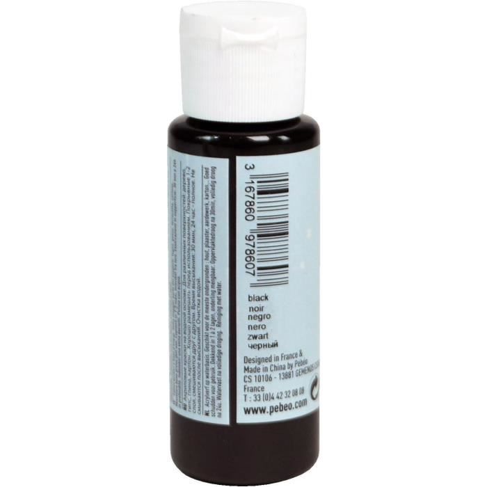 Paint - ACRYLIC PAINT - 59ml - Black - Glossy - Lightfast