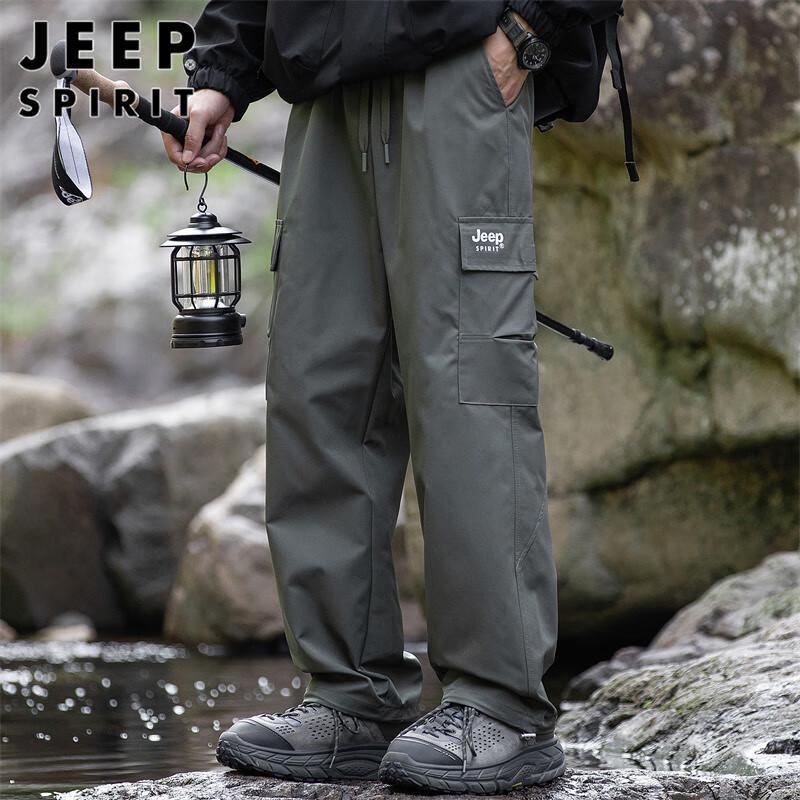 

JEEP SPIRIT Men s Loose Fit Straight Leg Cargo Trousers L