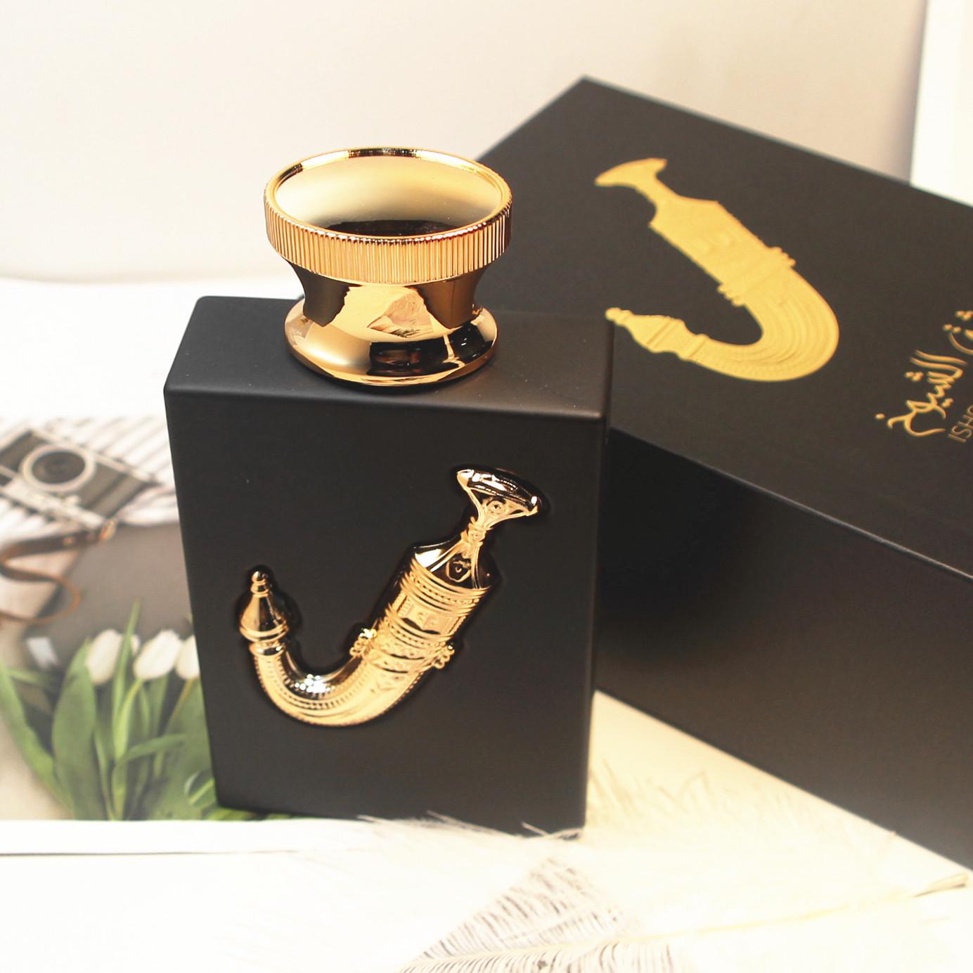 

100ml Exquisite Dubai Black Hook Arabic Perfume for Middle East and Vietnam Markets Silver Curved Hook