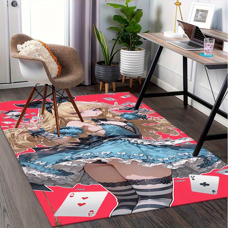 1pc Cartoon,Anime Office Carpet Soft Polyester Entrance Carpet Washable Non Slip Machine Washable In