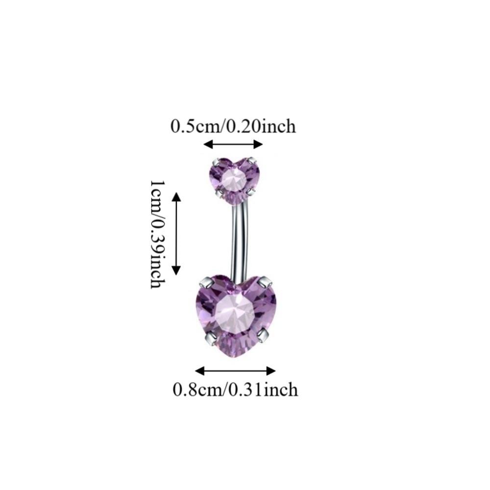 Heart Belly Piercing Internal Thread Body Jewelry Sexy Navel Rings  Girl