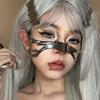 Punk Alien Decent Gothic Mask Mask Cosplay Irregular Metal Face Wearing  Kids Birthday Party Favors