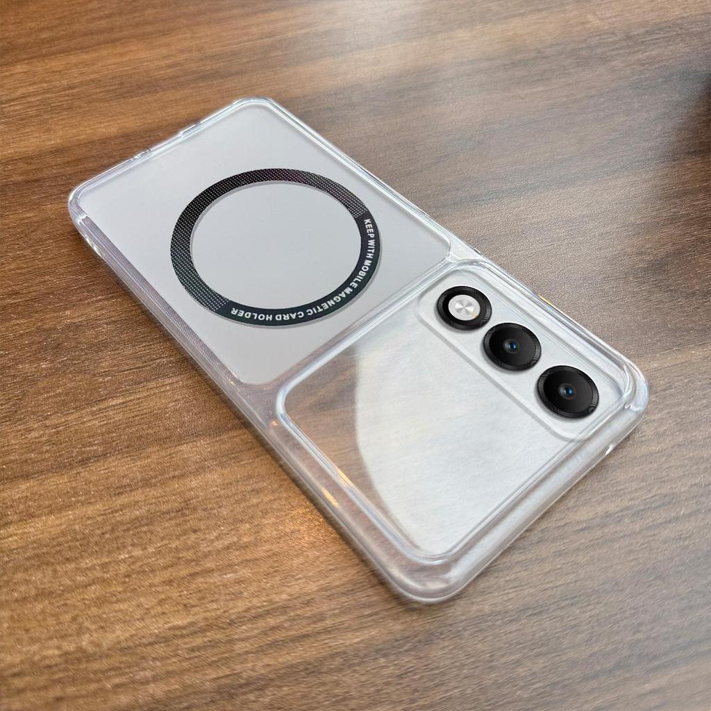 Case for OPPO A5i Pro 4G/5G Wireless Charging Magnetic Ring Casing Anti-Fingerprint Matte Cover
