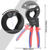 Insulated Ratcheting Cable Cutters Wire Pliers Heavy Duty Wire Cutters for Multi-Strand Aluminum & Copper Cables Up To 240mm²