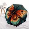 1pc Butterfly Nature Automatic Open/close Folding Compact Umbrella, 8-Rib Sturdy Canopy, Lightweight Portable, Everyday Use, Gift, Outdoor Umbrella, T