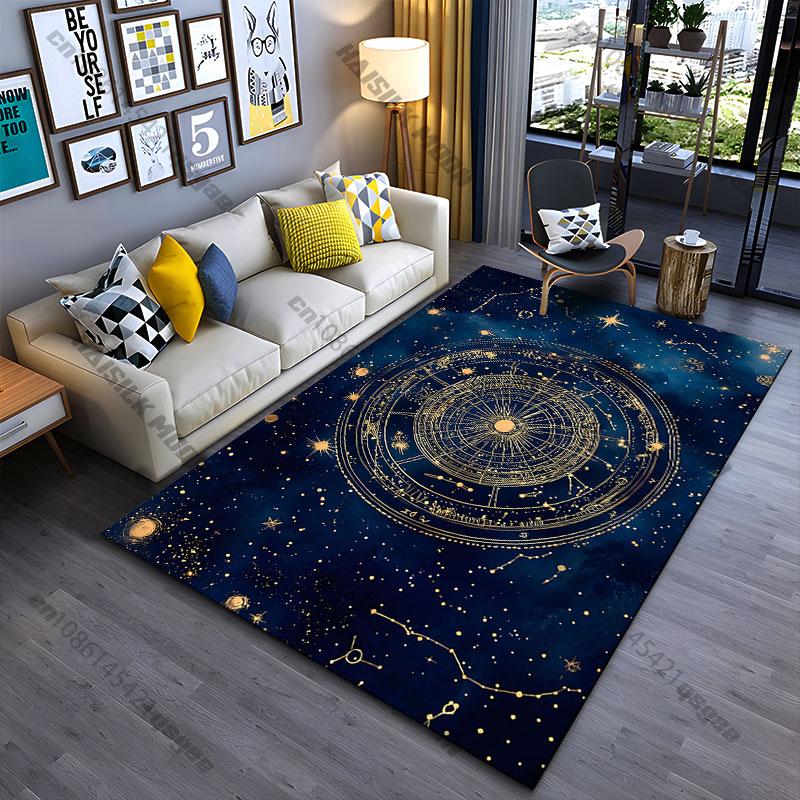 Celestial map cosmic starry universe carpet Yoga living room room decor children's crawling mat doormat area rug games mat