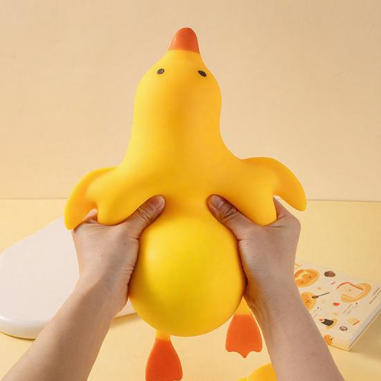Yellow Duck Squeeze Toy Stretchy Stress Relief Duck Sensory Toy Slow Rising Animal Shape Fidget Toy Decompression Stress Ball
