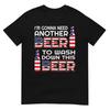 Funny Beer Drinking USA Flag 4th of July T-Shirt T-Shirt