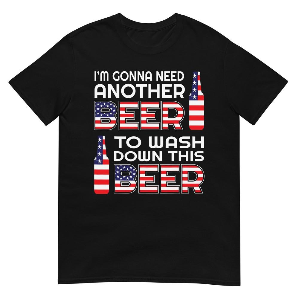 Смешная футболка с флагом США и пивом на 4 июля 3XL