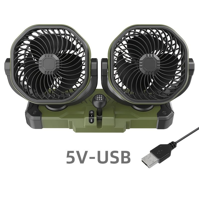 Car Mounted Fan, Small Car Air Conditioner, Dual Head Hanging Wind Fan, Brushless Motor High Power, Double Pure Copper Brushless DC Motor,