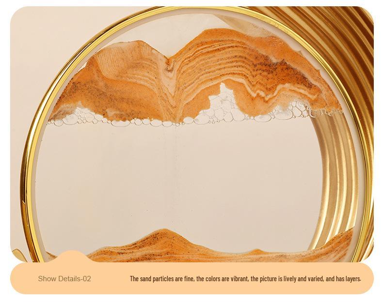 Elegant Flowing Sand Painting Ornament - High-End Decor for Living Room, TV Cabinet, Office, or Housewarming Gift