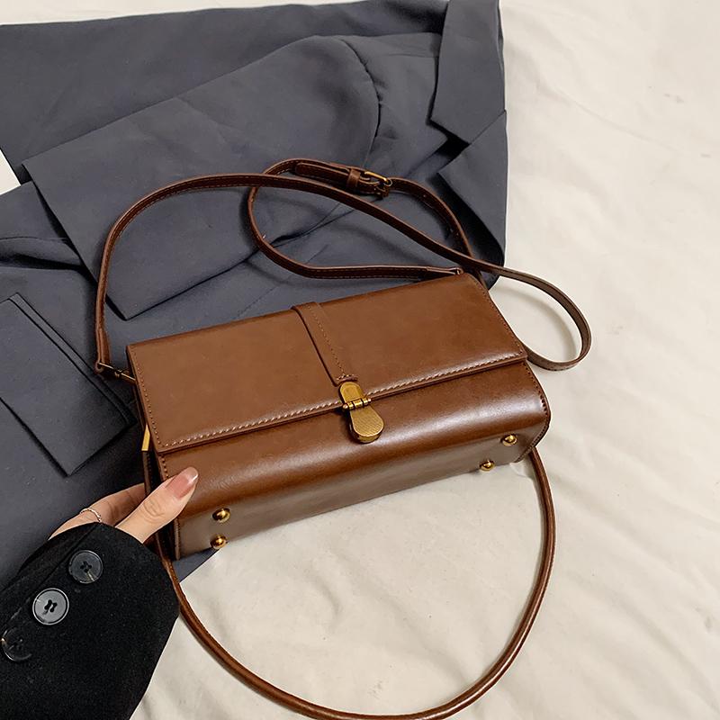 Fashion Retro Pu Leather Crossbody Bag For Women 2025 Winter Flap Messenger Bag Ladies Travel Small Shoulder Underarm Handbag