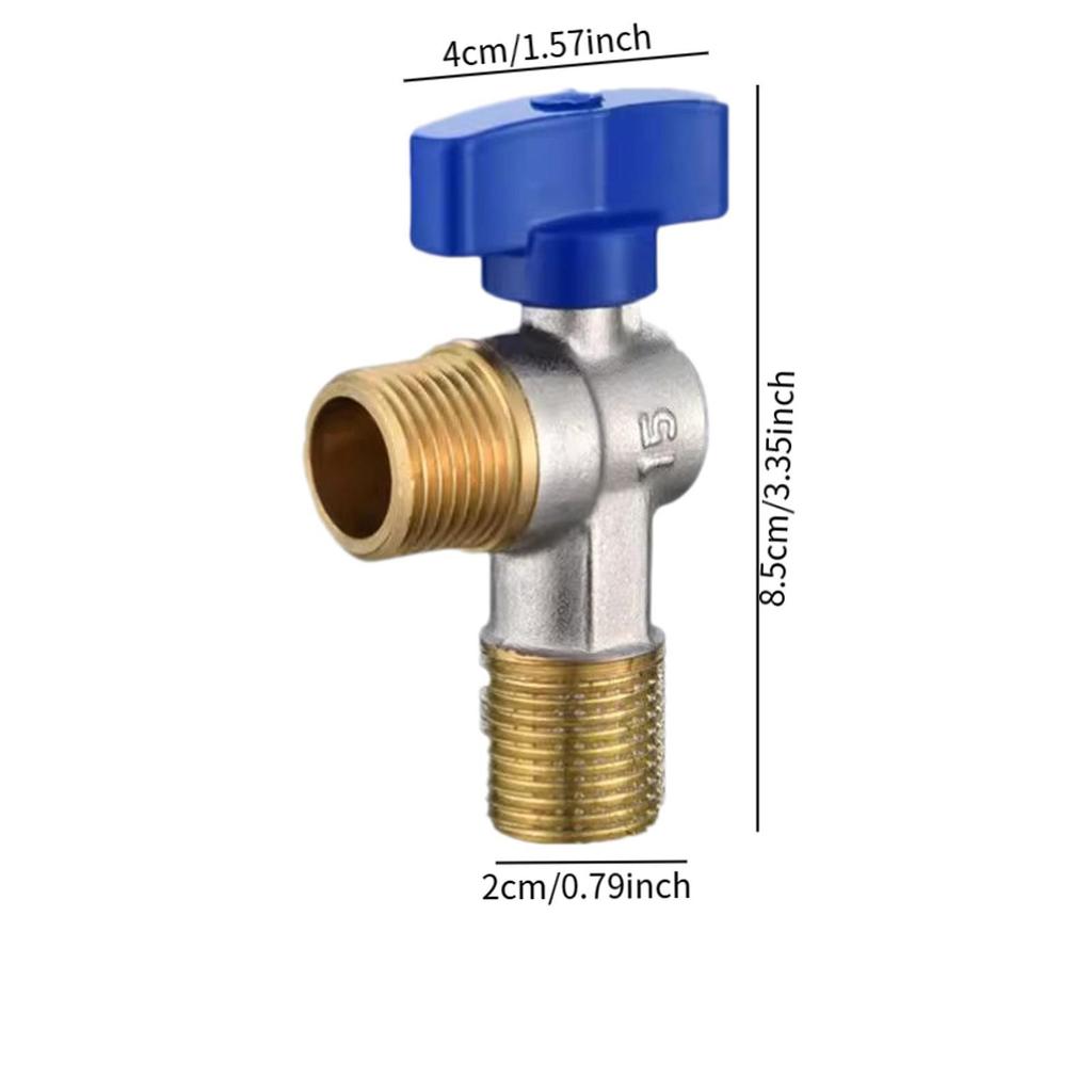 Angle Stop Valve Flow Control Valve 1/2'' Hot Cold Flow Faucet Valve Water Valve
