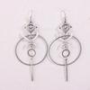 Exaggerated Moon Crescent Devil Eye Large Circle Long Earrings For Women Vintage Jewelry Gift Accessories