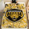 1Pc Amazonas FC Logo Print Flannel Blanket High Quality Warm Comfortable Cover for All Seasons Perfect for Gifts Home Decor