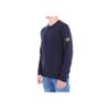 STONE ISLAND Solid Color Crew Neck Fitted Long Sleeve Sweater Men Sweater Navy-Blue 7115552A3-V0020