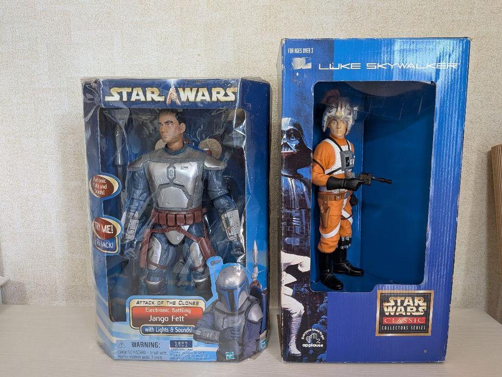[USED] Star Wars Luke Skywalker & Jango Fett Figures