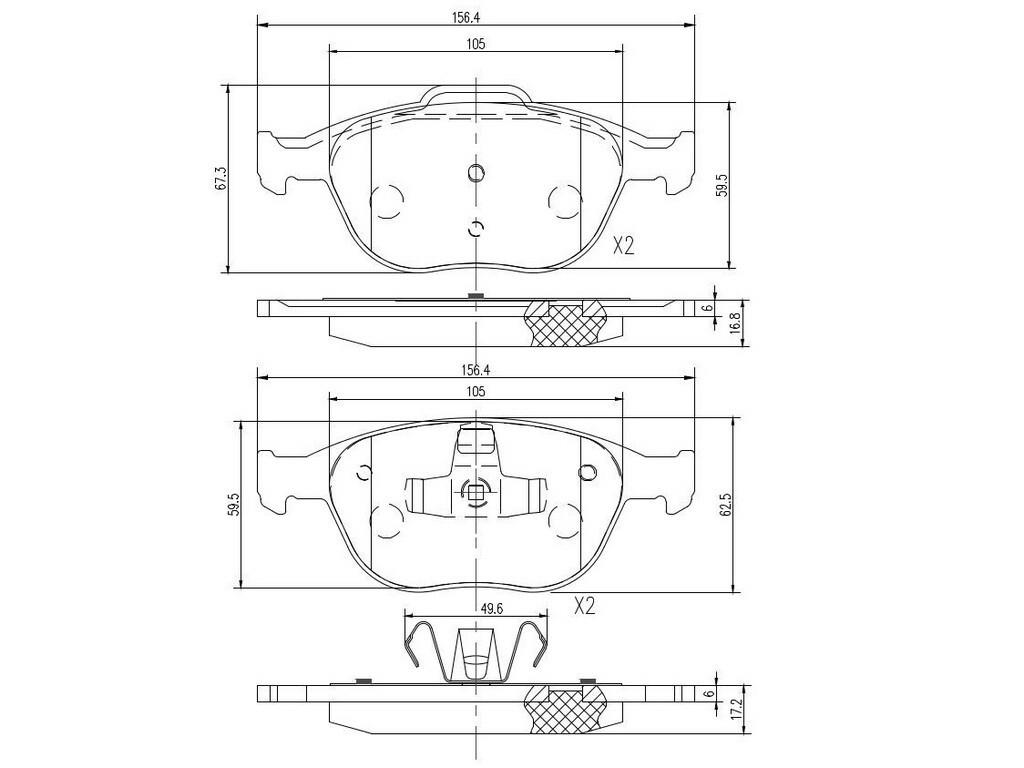 Ft29546 Fast Brake Pads Front Without Sensor