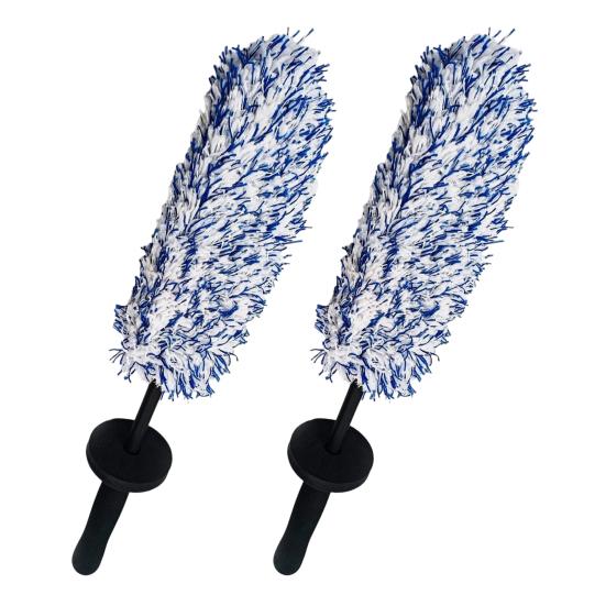 Tire Cleaning Brush Wheel Cleaning Tool 42cm Microfiber Car Wheel Brush Soft Synthetic Fiber Rim And Tire Cleaner Multi-Functional Car Wash Brush