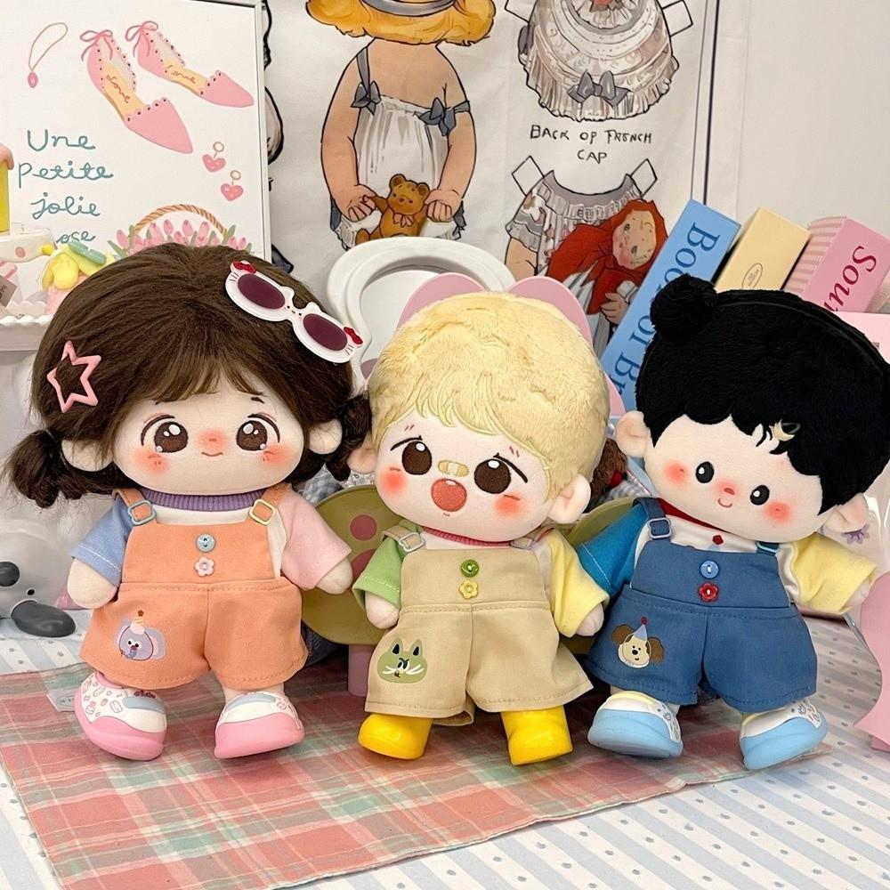 1 set Cartoon Pattern 20cm Cotton Doll's Clothes Outfit 10cm Doll Clothes  Children's Gift